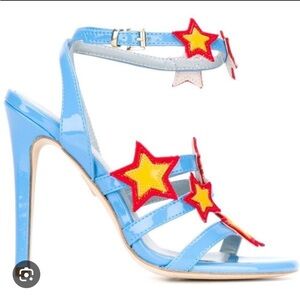 Chiara Ferragni Blue Star-Embellished Women's Stiletto Heels